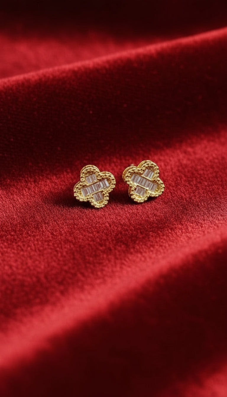 YELLOW CLOVER VVS MOISSANITE EARRINGS
