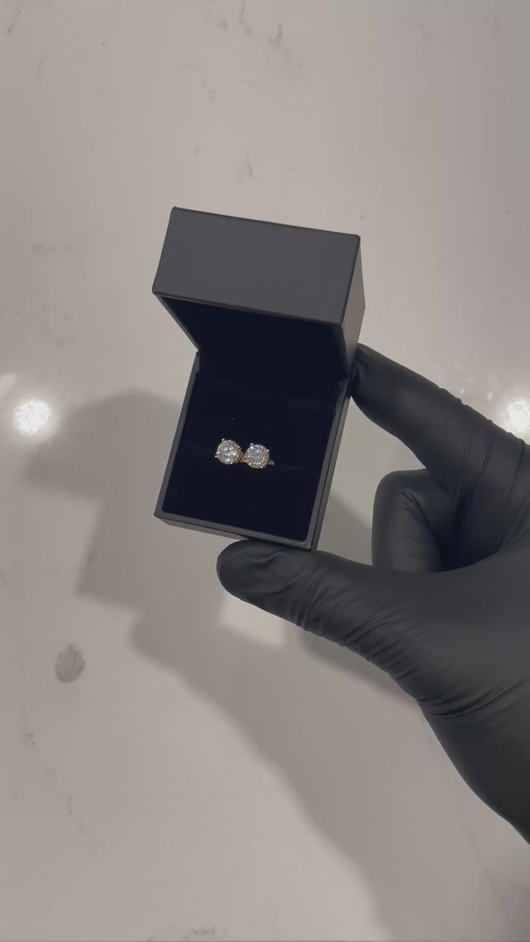 YELLOW STUD VVS MOISSANITE EARRINGS