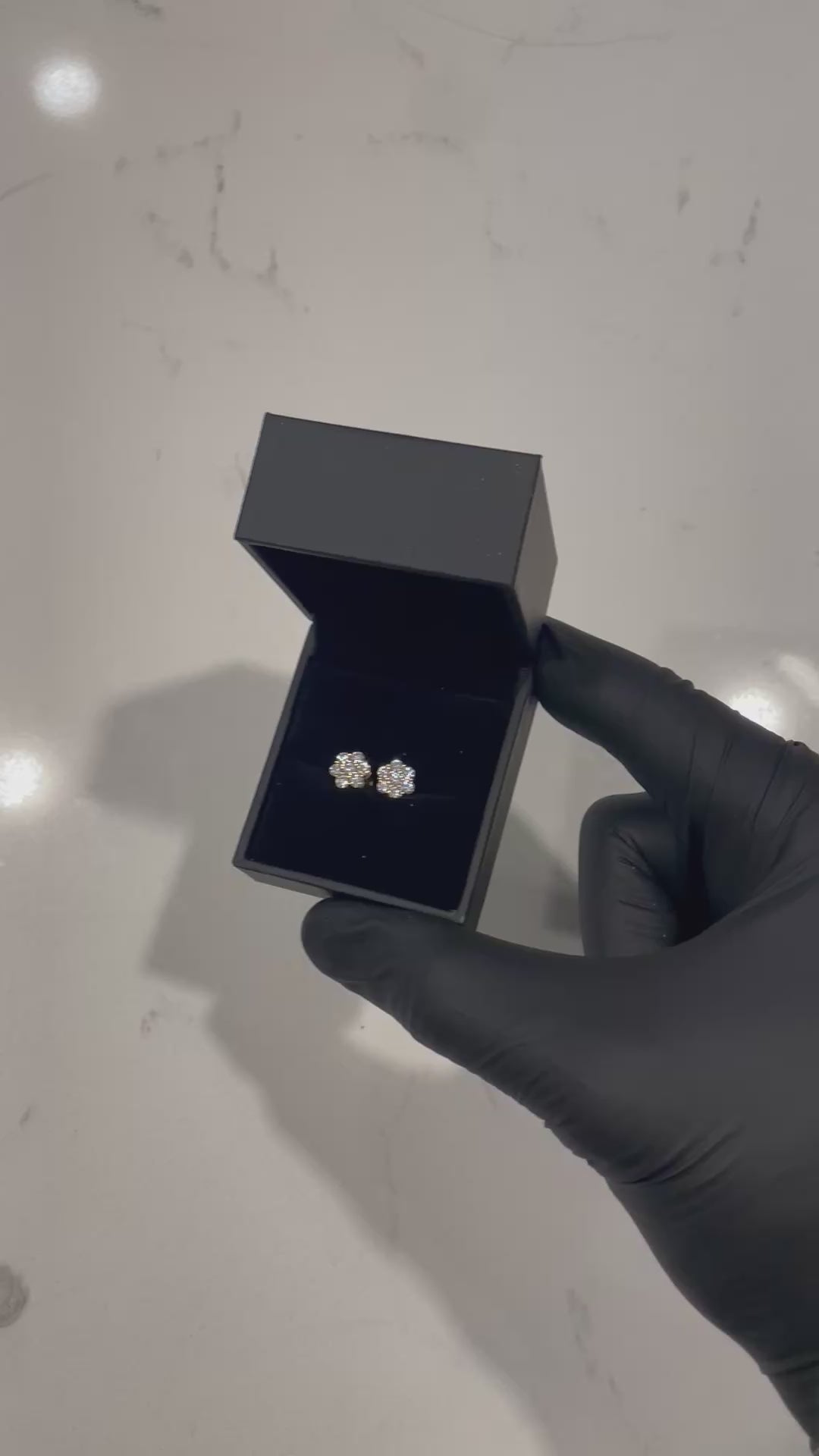 YELLOW 8MM FLOWER VVS MOISSANITE EARRINGS