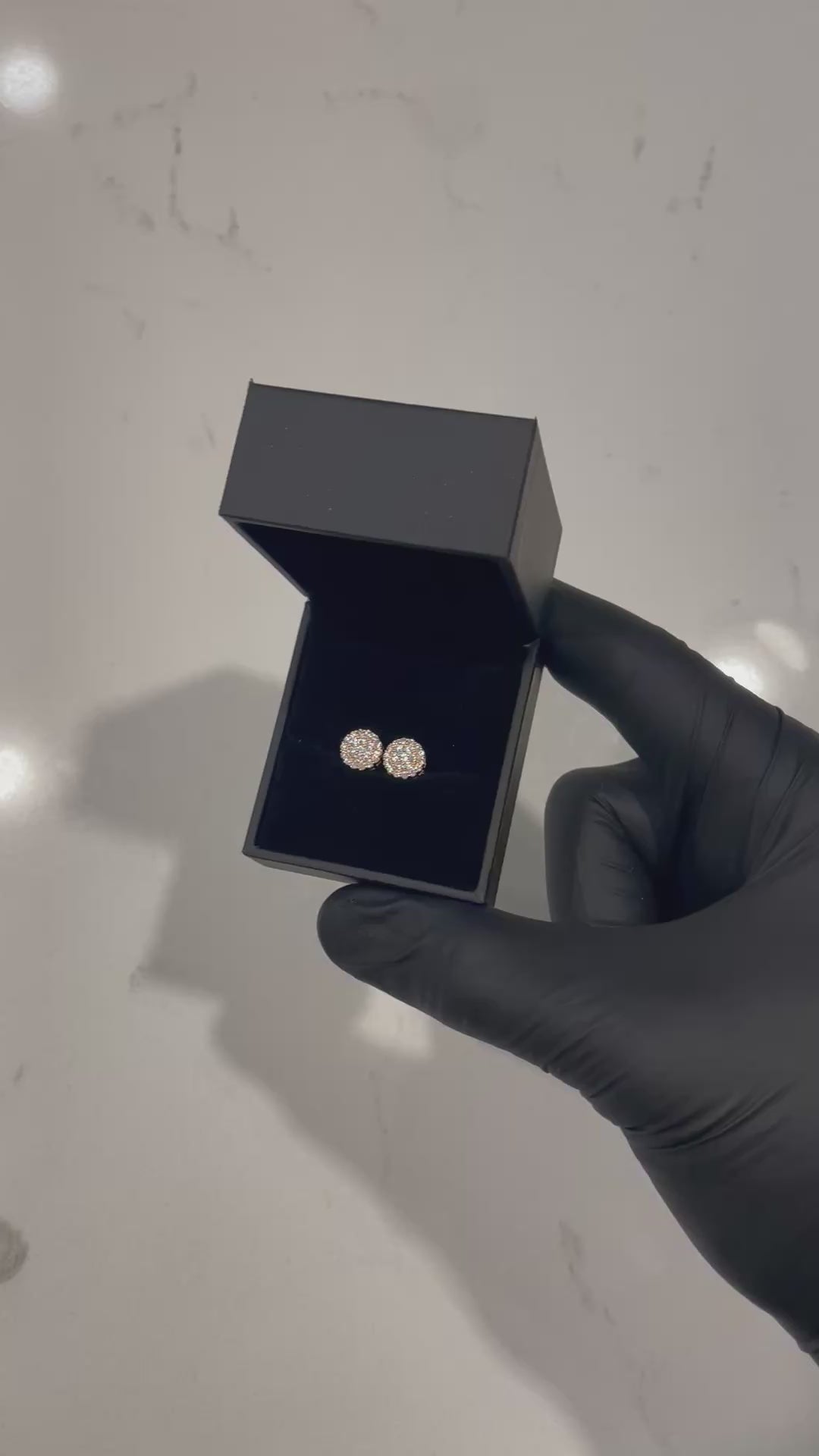 ROSE CIRCLE VVS MOISSANITE EARRINGS