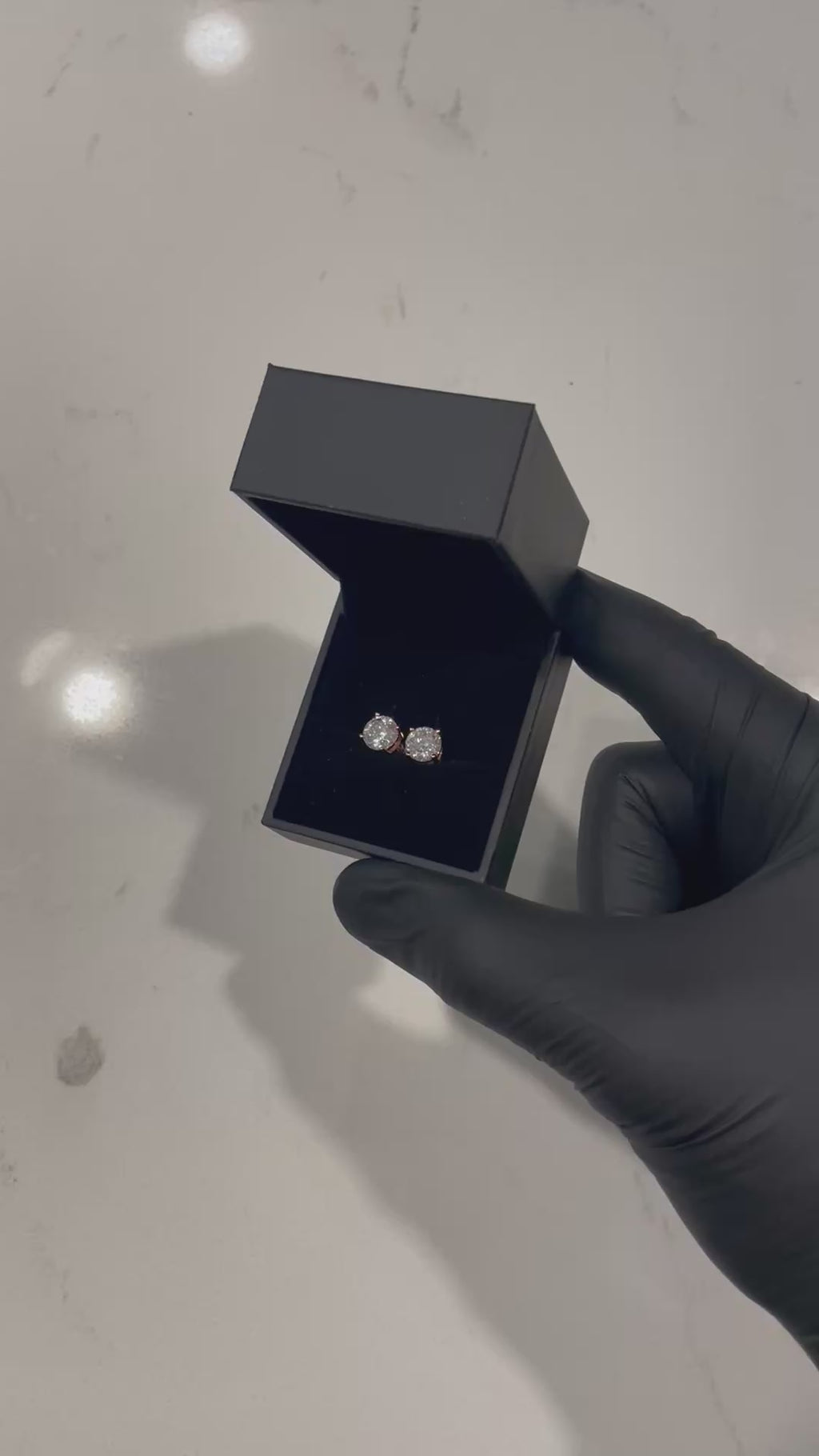 ROSE STUD VVS MOISSANITE EARRINGS